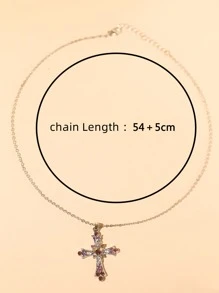 Vòng cổ chữ thập đính đá Zirconia - Nhiều màu - Xem 7