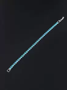 Pulsera zirconia cúbica - Celeste - Ver 3