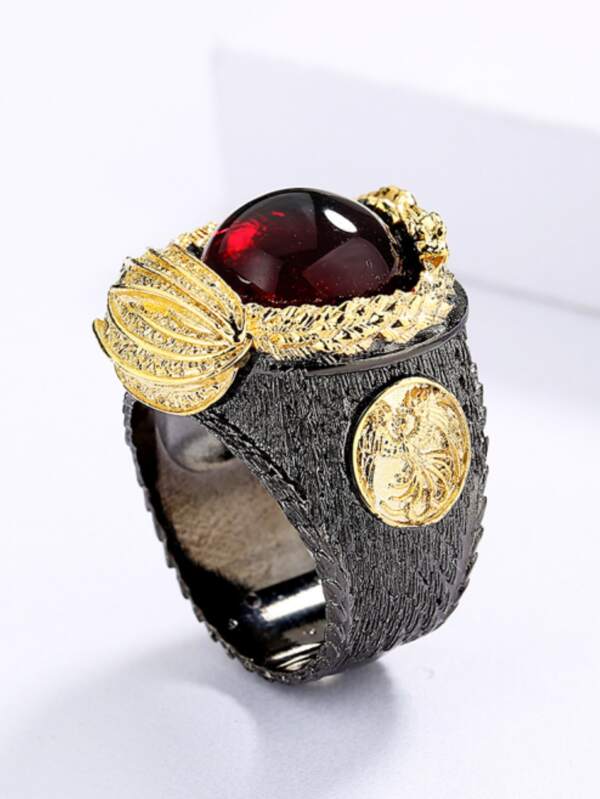 Anello A Fascia Da Uomo Con Drago In Argento Sterling - Foto 10