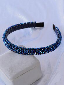 Rhinestone trang trí Headband - Màu xanh hải quân - Xem 2