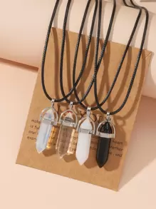 4入組/套石頭吊墜項鍊