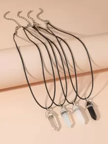 4入組/套石頭吊墜項鍊