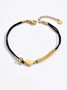 Heart Decor Bracelet - Multicolor - View 1