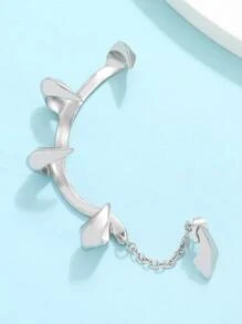 1pc Minimalist Ear Wrap - Silver - View 7