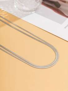 極簡多層腰鏈 - 銀色 - 查看 3