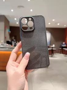 透氣手機殼，相容於 iPhone15/15Plus/15Pro/15Promax - 黑色 - 查看 7