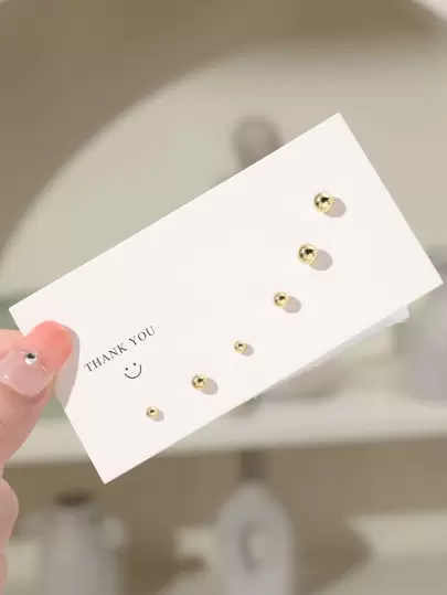 3pairs/set Minimalist Stud Earrings