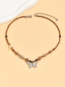 Collar con accesorio de mariposa - Multicolor - Ver 2