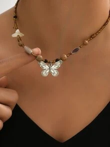 Collar con accesorio de mariposa - Multicolor - Ver 3