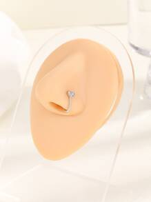 Hihho 3 piezas/set Cuff de nariz con diseño de diamante de imitación cobre popular perforación Joya de cuerpo regalo para mujeres & Hombres