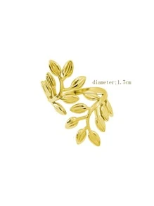 Leaf Design Ring - Yellow Gold - View 3