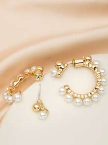 Đồ trang trí Ngọc Trai giả Hoa tai - Nhiều màu - Xem 2