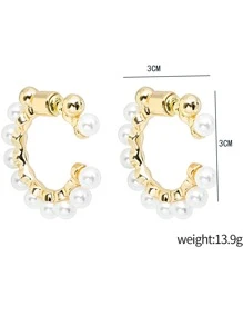 Đồ trang trí Ngọc Trai giả Hoa tai - Nhiều màu - Xem 3