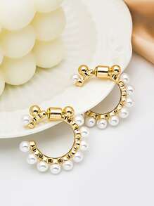 Đồ trang trí Ngọc Trai giả Hoa tai - Nhiều màu - Xem 4