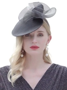 HIMESPORT Anh Mũ Đầu Cho Nữ Fascinator Thanh Lịch Hộp Đựng Thuốc Nắp Đen Sang Trọng Fedora Vintage Đầm Nữ Millinery - màu đen - Xem 1