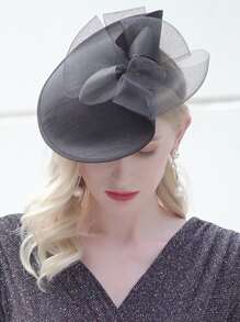 HIMESPORT Anh Mũ Đầu Cho Nữ Fascinator Thanh Lịch Hộp Đựng Thuốc Nắp Đen Sang Trọng Fedora Vintage Đầm Nữ Millinery - màu đen - Xem 3