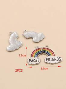 2pcs/set Random Men Rainbow DIY Pendant - Multicolor - View 2