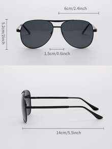 2pcs Men's Metal Aviator Fashion Glasses - Multicolor - View 6