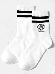 Vớ trẻ em Lá thư - Đen và trắng - Xem 2