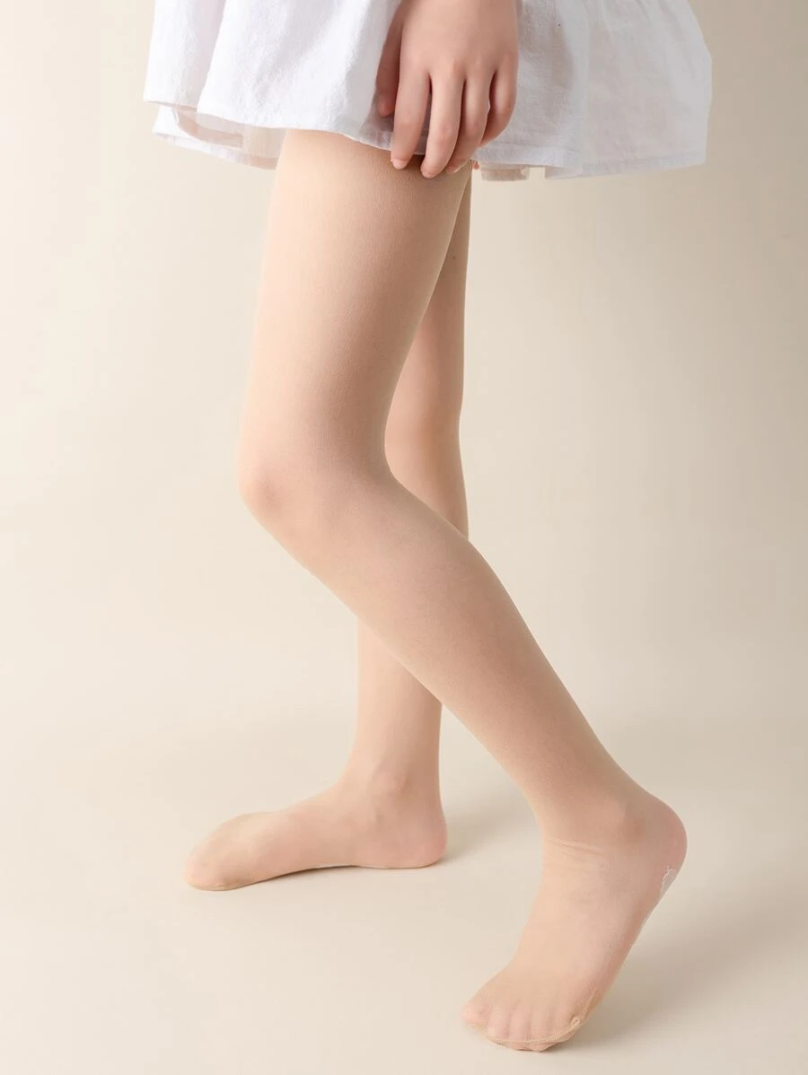 女童纯色保暖紧身裤