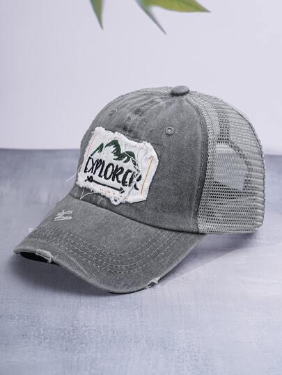 Men Letter Embroidered Baseball Cap Street