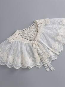 Cổ áo thêu hoa Dickey - Màu be - Xem 1