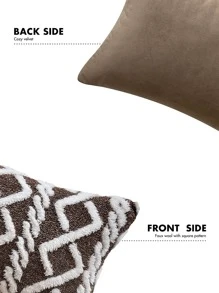 1 Hình Học Búi Đệm, Vải Trang Trí Vỏ Gối Cho Gia Đình - Cà phê nâu - Xem 3