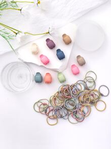 60入組素色髮飾套裝 - 彩色 - 查看 2