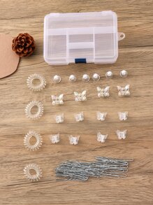 Bộ phụ kiện tóc trang trí hình bướm 72 chiếc - Trong sáng - Xem 1