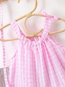 Toddler Girls Striped Ruffle Hem Cami Dress & Accessory Bag - Pink - View 3
