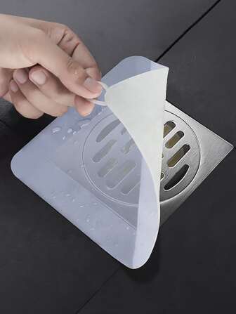 1 件硅胶地漏盖，白色家用下水道管道防臭盖，适用于浴室家居浴室装饰