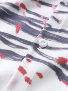 Manfinity Men Plants Print Shirt Without Tee - White - View 6