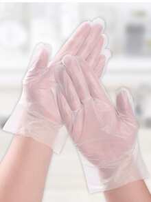 100入組/套TPE家用手套家用透明一次性洗碗手套