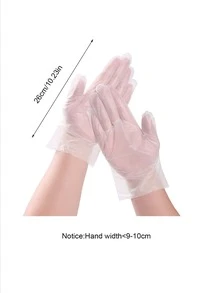 100入組/套TPE家用手套家用透明一次性洗碗手套