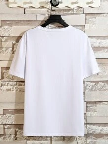 Manfinity Homme Men Graphic Print Tee - White - View 2