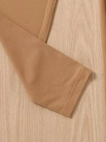 Girls One Shoulder Belted Jumpsuit - Khaki - View 5