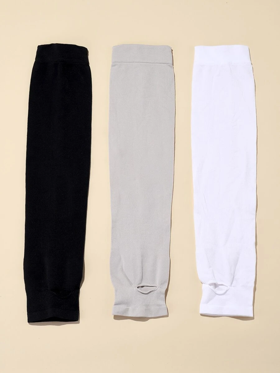 3 đôi ống tay nén chống tia UV, ống tay thoáng mát mùa hè dành cho nữ, bảo vệ khỏi ánh nắng mặt trời khi chạy bộ, câu cá, lễ hội Halloween và mùa hè. - Nhiều màu - Xem 1