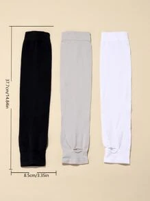 3 đôi ống tay nén chống tia UV, ống tay thoáng mát mùa hè dành cho nữ, bảo vệ khỏi ánh nắng mặt trời khi chạy bộ, câu cá, lễ hội Halloween và mùa hè. - Nhiều màu - Xem 4