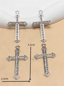 colgante de bricolaje cruz - Plateado - Ver 3