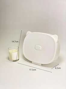 可折叠桌面镜，1 件猫耳装饰化妆镜/化妆镜（带收纳盒），女士和女孩适用的便携式旅行镜，送给女性、妈妈、妻子、姐妹、青少年、女朋友的礼物，梳妆镜，客厅、卧室、浴室、家居装饰，旅行用品，婚礼、派对、生日，送给男性、妈妈、爸爸、最好的朋友、老师的礼物，新年、配饰，趣味礼物 - 白色 - 查看 5