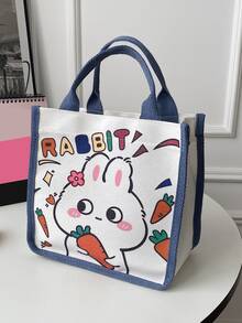 Bolsa cuadrada con estampado de dibujos animados - Multicolor - Ver 1