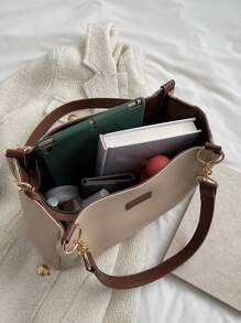 Túi Tote đeo vai trang trí chữ cái nhẹ, Túi Tote, Túi xách, Túi đeo vai tối giản, Túi da cổ điển cỡ lớn dành cho nữ, Quý cô, Người yêu & Văn phòng dành cho Nữ sinh viên đại học, Tân binh & Nhân viên văn phòng Hoàn hảo cho văn phòng, trường đại học, Công việc, Kinh doanh, Đi làm, Ngoài trời, Du lịch, Dã ngoại, Túi công sở & Túi công sở thường ngày dành cho nữ, Hoàn hảo cho văn phòng, Kinh doanh và Công việc - Màu Khaki - Xem 7