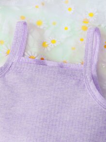 Baby 3pcs Floral Print Cami Bodysuit - Multicolor - View 4