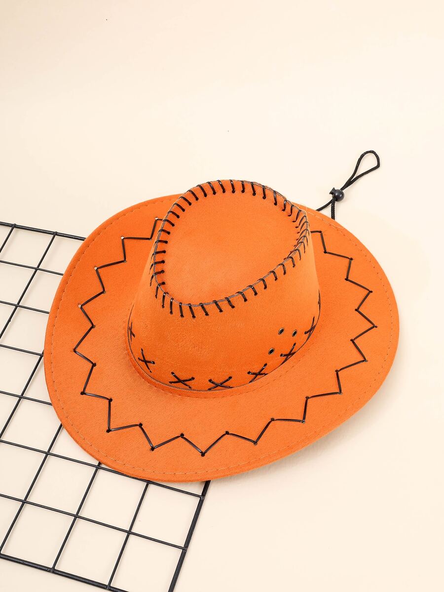 針腳細節牛仔帽