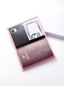 PU 旅行护照套 时尚 2022 女士护照夹 男士旅行证件套，母亲节礼物 送给妈妈 护照夹 护照钱包 学校用品 学校用品 学生用品 飞行用品 返校用品 旅行配件 护照包 假期旅行必需品 护照袋 邮轮必需品 - 淺粉色 - 查看 2