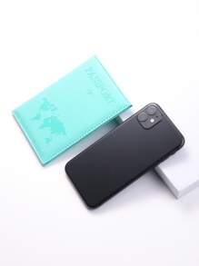 Couverture De Passeport De Voyage En Pu, Étui Porte-passeport Pour Hommes Et Femmes, Accessoires De Vacances Pour La Saison Des Vacances, À La Mode, 2022 - Bleu lagon - Voir 3