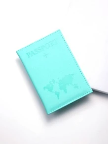 Couverture De Passeport De Voyage En Pu, Étui Porte-passeport Pour Hommes Et Femmes, Accessoires De Vacances Pour La Saison Des Vacances, À La Mode, 2022 - Bleu lagon - Voir 5