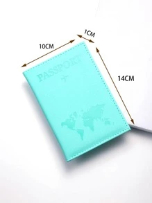 Couverture De Passeport De Voyage En Pu, Étui Porte-passeport Pour Hommes Et Femmes, Accessoires De Vacances Pour La Saison Des Vacances, À La Mode, 2022 - Bleu lagon - Voir 6