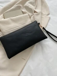 PU Square Bag Crocodile Embossed Elegant For Daily Life Portable Small Wallet,Business Casual Work,Business,Outdoors,Travel,Outings,Teacher's Day,Office,Teacher Gifts,Sports For Lady,For Women,For Female,White-Collar Workers Minimalist,Fashionable,Soft, Bag - Black - View 2