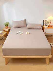 1 Đồng Màu Trang Bị Tấm Tối Giản Vải Trang Bị Tấm Cho Gia Đình, Tất Cả Các Mùa - Cà phê nâu - Xem 1